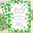 Search for four leaf clover invitations Lucky in love