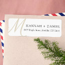 Search for monogram save the date return address labels Simple
