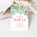 Search for tropical sweet 16 invitations Summer
