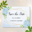 Search for hydrangea wedding save the dates Dusty blue