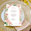 Search for blush pink menus Greenery