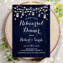 Search for barn rehearsal dinner invitations Navy blue