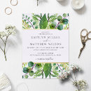 Search for painted watercolor leaves wedding invitations Greenery