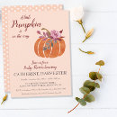 Search for our little pumpkin baby shower invitations Rustic