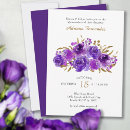 Search for lavender and gold quinceanera invitations For her