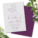 Search for plum and grey wedding invitations Modern