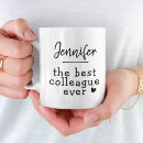 Search for work colleague mugs Black and white