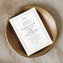 Search for monograms wedding invitations Black and white