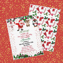 Search for snowman birthday invitations Santa claus