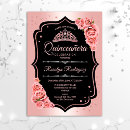 Search for rose gold quinceanera invitations 15th birthday
