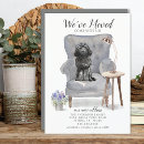 Search for dog moving announcement cards We've moved