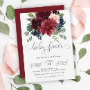 Search for navy blue and pink baby shower invitations Elegant