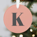 Search for pink christmas tree decorations initial