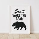 Search for black and white bear posters Rustic