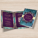 Search for purple and teal invitations Faux gold foil