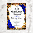 Search for royal blue and gold birthday invitations For her