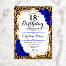 Search for royal blue 18th birthday invitations For her