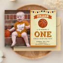 Search for basketball 1st birthday invitations Boys