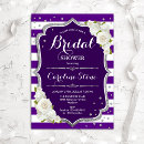 Search for purple and silver bridal shower invitations For her