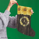 Search for sunflower christmas stockings Rustic