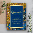 Search for royal blue gold quinceanera invitations Modern