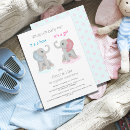Search for elephant gender reveal invitations Watercolor