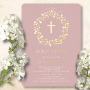Search for pink girl christening invitations Simple