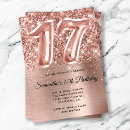 Search for 17th birthday invitations Rose gold