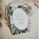 Search for palm leaf bridal shower invitations Blush pink
