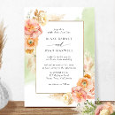 Search for peach and ivory wedding invitations Watercolor floral
