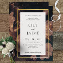 Search for black gold floral wedding invitations Minimalist