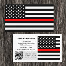 Search for fireman business cards Thin red line
