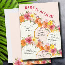 Search for colourful flowers baby shower invitations Baby in bloom
