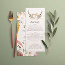 Search for floral wedding menus Boho