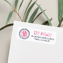 Search for navy and pink return address labels Classic