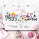 Search for spring botanical invitations Baby in bloom