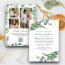 Search for rustic eucalyptus wedding invitations Green and white