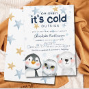 Search for arctic animals baby shower invitations Baby it's cold outside