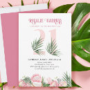 Search for luau 21st birthday invitations Pink