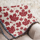 Search for canada maple leaf blankets Red and white