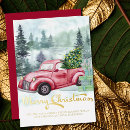 Search for vintage red truck christmas cards Non photo
