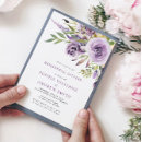 Search for purple rehearsal dinner invitations Budget