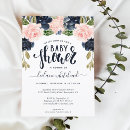 Search for pink and navy baby shower invitations Mother to be