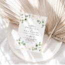 Search for eucalyptus and gold wedding invitations For her