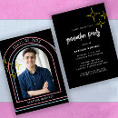 Search for yellow and blue graduation invitations Simple