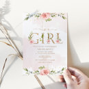 Search for baby girl shower invitations blush pink