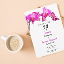 Search for orchid birthday invitations Elegant