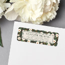 Search for magnolia flower return address labels Southern