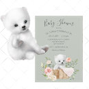 Search for polar bear baby shower invitations Watercolor