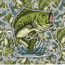 Search for large fish stickers For him